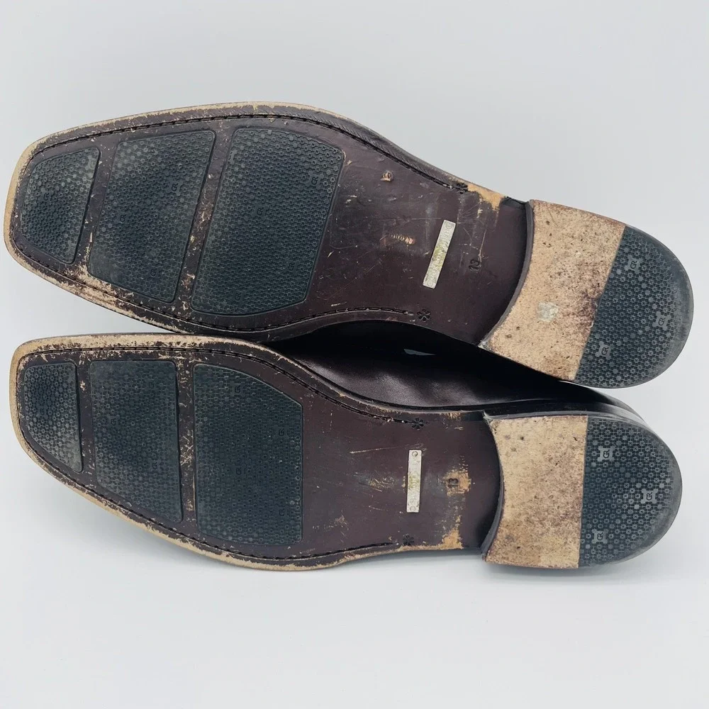 Gordon Rush Shane Men's Size 13 Brown Leather Casual Slip On Loafers Shoes